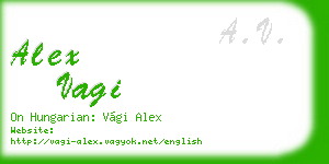 alex vagi business card