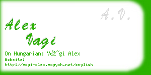 alex vagi business card